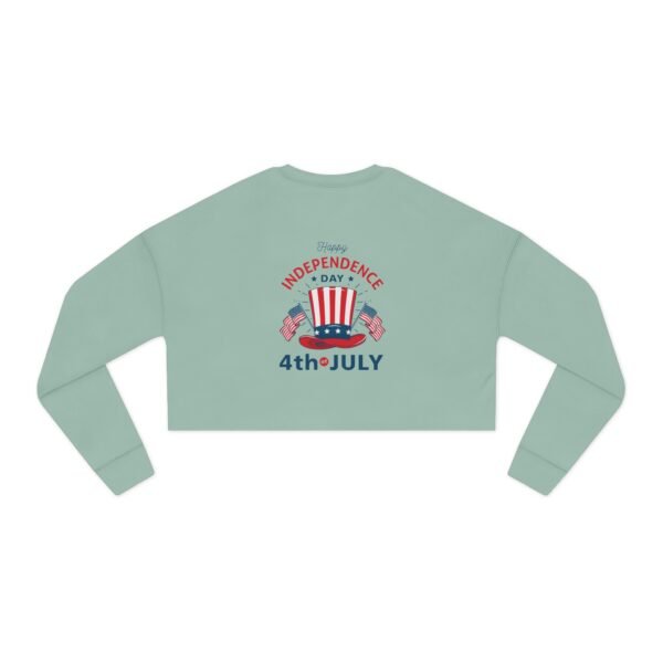 Women's Cropped Sweatshirt with Skull Design | Casual Wear, Festival Clothing, Gift for Her, Fitness Apparel, 4th of July Outfit - Image 14