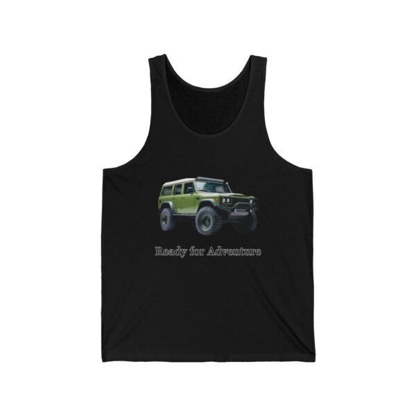 Ready for Adventure Unisex Jersey Tank, Rugged Nature Shirt, Outdoor Wear, Adventure Tank Top, Gift for Nature Lovers - Image 3
